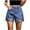 #8 Blue, variant on Luxalzxs Womens Ripped Denim Shorts Mid Rise Distressed Cut Off Jean Shorts Casual Summer Stretchy Ripped Shorts