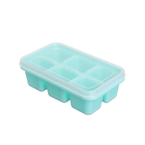 Moldes de bandeja de cubitos de hielo Billuyoard con tapa de silicona PP Barra de herramientas Verde claro