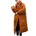 thumbnail image 2 of Qetyuw Winter Long Puffer Coat for Women Warm Long Sleeve Open Front Hooded Down Coat Casual Chunky Jacket Outwear, 2 of 4