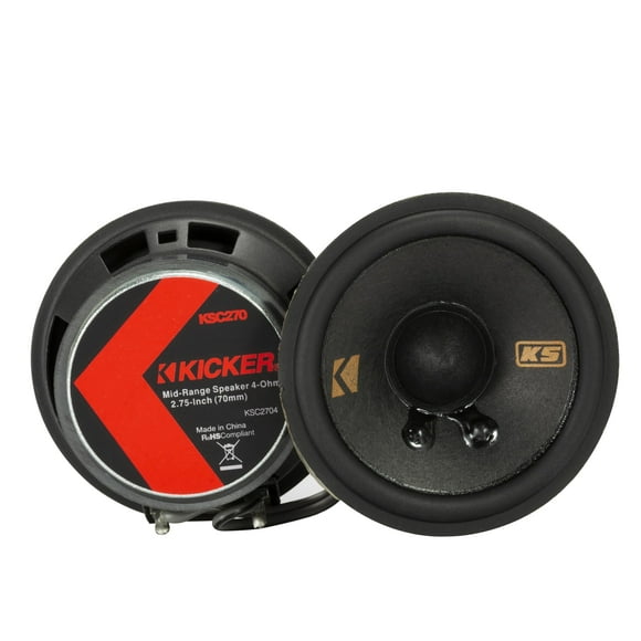 Par de altavoces de gama media KICKER 51KSC2704, serie KS, 2.75, 4 ohmios