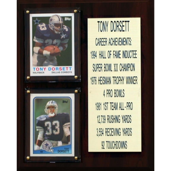 Tony Dorsett Dallas Cowboys 8'' x 10'' Plaque