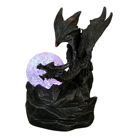 

Black and friday deals 2023 Kuluzego Desktop Dragon Decoration Sparkling Luminous Artificial Crystal Ball Statue