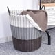 thumbnail image 2 of Cesta de plástico tejida para la ropa: almacenamiento estilo ratán para juguetes, ropa sucia y artículos del hogar, 2 of 5