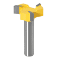 thumbnail image 5 of Tige 8mm 3 Dents T-Slot Fraise Droite pour Menuiserie, 5 of 5