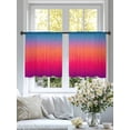 thumbnail image 3 of Blue Purple Orange Sheer Curtains 45 Inch Length 2 Panels Set, Modern Ombre Abstract Art Voile Window Treatment Rod Pocket Small Kitchen Curtains Drapes for Bedroom 52"x45"x2, 3 of 7