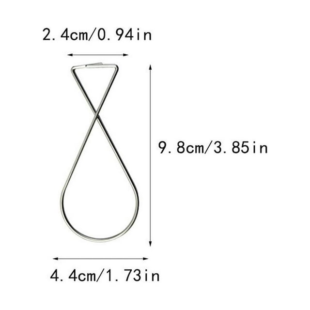 10 Pièces de Plafond Crochets de Tuiles en Acier Inoxydable Facile installtion Conception Simple Sans Déformation Pendaison Signe Maison Organisation Grand 8 Mot F4
