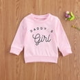 thumbnail image 3 of Chandail pour Bébé Fille à Imprimé de Lettres « Daddy‘s Girl », Manches Longues, Col Ras du Cou, 3 of 6