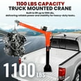 thumbnail image 3 of Truck Bed Crane Hoist, 1100lb Folding Truck-Mounted Crane Electric Winch 3500 lb 12V, Painted Steel Pickup Truck Jib Cranes 360 Swivel,Infrared Remote Control, 3 of 9