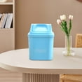 thumbnail image 6 of Plastic Mini Wastebasket Trash Can with Swing Lid,Tiny Desktop Waste Garbage Bin for Office, Kitchen, Vanity Tabletop, Bedroom, Bathroom,4.72x6.69in(Sky Blue), 6 of 6