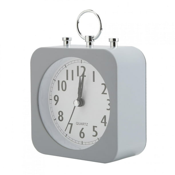 Reloj Despertador Silencioso Jadeshay Vintage Retro Clásico Gris