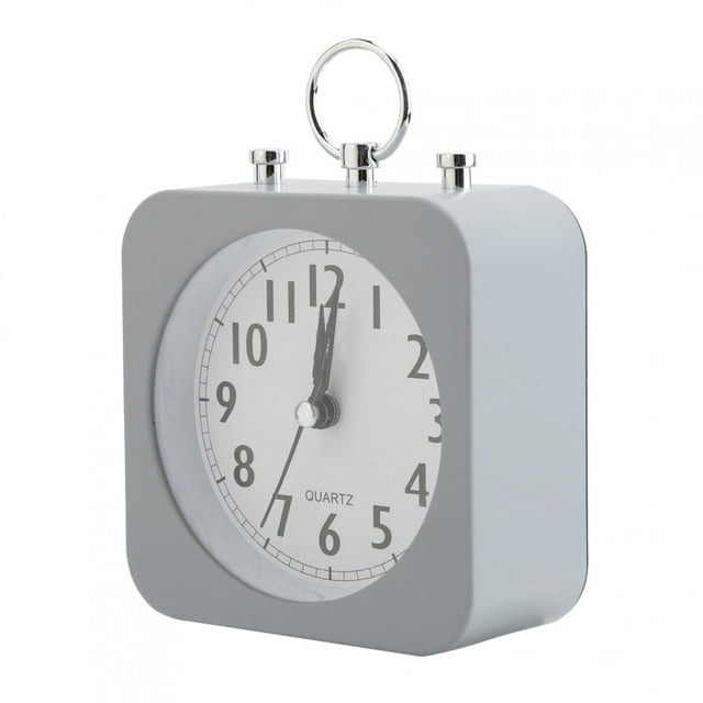 Reloj Despertador NikouMX Silencioso Clásico Retro Gris