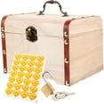 thumbnail image 1 of 1Pc Wooden Coin Case Change Case Wood Coin Box Piggy Bank for Kids Children, 1 of 9