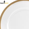 thumbnail image 6 of Impresserve 13-inch Charger Plates, Clear Gold Rim, 8-Pack, Disposable Table Chargers for Weddings and Events, 6 of 7