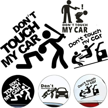 Autocollant de voiture drôle, ne touchez pas ma voiture, décalcomanies  automatiques créatives, décoration extérieure, accessoires de fenêtre