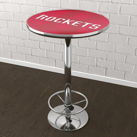 Houston Rockets NBA Fade Chrome Pub Table - Red, White