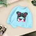 thumbnail image 2 of Girls' Fashionable Printed Loose Casual Round Neck T Shirt 6-8 Years, 2 of 3