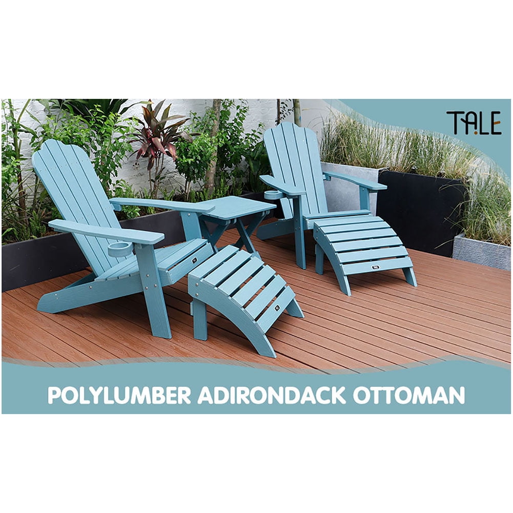 Kepooman Adirondack Footstool for Fade-Resistant Footstool for Outdoor Patio, Deck, Garden, Porch and Lawn, Blue Kepooman Adirondack Footstool for Fade-Resistant Footstool for Outdoor Patio, Deck, Garden, Porch and Lawn, Blue