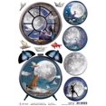 thumbnail image 2 of Ciao Bella Rice Paper Sheet A4 5/Pkg-Alarm Clock, Moon & Me CBRP140, 2 of 2