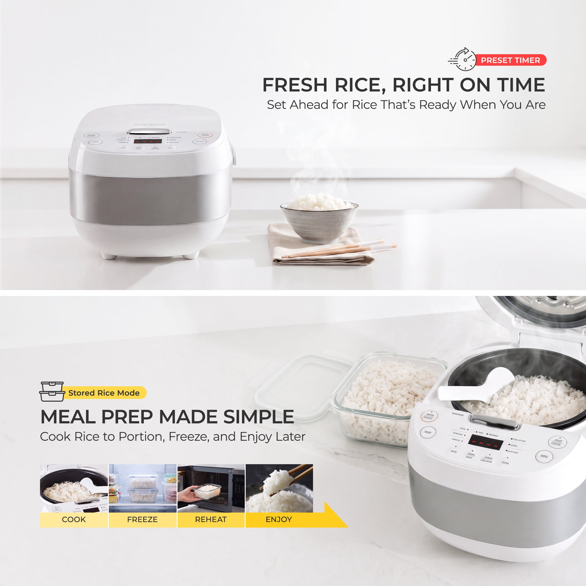 CUCKOO 12-Cup Cooked (6-Cup Uncooked) Micom Rice Cooker & Warmer, Ceramic Coated Inner Pot, Smart Fuzzy Logic, CR-0605F