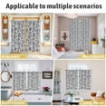 thumbnail image 6 of Light Blue Floral Kitchen Curtains 63 Inch Length, Rustic Vintage Flowers Botanical Spring Grommet Top Bedroom Living Room Curtains, Light Filtering Cafe Curtain Drapes 2 Panels Set 104''x63'', 6 of 9
