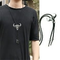 thumbnail image 2 of Relief Ox Head Pendant Bolo Tie for Grooms Wedding Evening Party Necktie, 2 of 11