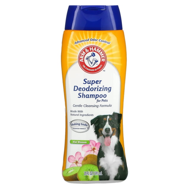 Arm & Hammer , Shampooing Super Désodorisant pour Animaux, Fleur de Kiwi, 20 fl oz (591 ml)