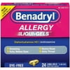 BENADRYL ALLERGY LIQUI-GELS DYE-FREE 25MG 24 LIQUI GELS