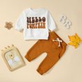 thumbnail image 3 of Gupgi 0-3 Years Toddler Boy Fall Clothes Set 2Pcs Long Sleeve Letter Print Sweatshirt Tops Drawstring Pants, 3 of 9