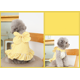 thumbnail image 2 of Falda elegante para mascotas Con lazo Para perros pequeños y medianos Vestido de princesa a rayas con tirantes amarillo-blanco (L) Rojo Verde, 2 of 5