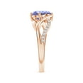 thumbnail image 6 of Angara Natural 1 Ct. Tanzanite with Diamond Classic Ring in 14K Rose Gold for Women (Ring Size: 3), 6 of 12