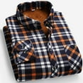 thumbnail image 2 of Fznquz Flannel Big and Tall Button Up Shirt Men Plaid Yellow Shirts Long Sleeve Pocket Button Down Mens Clothes Trendy, 2 of 4
