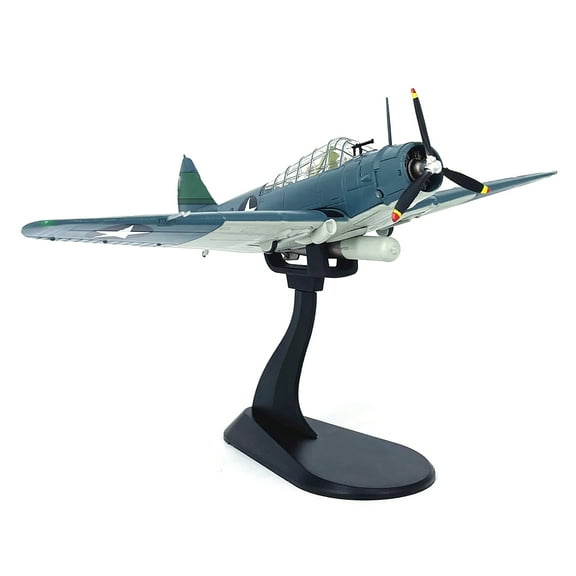 NATEFEMIN TBD Devastator 1:72 Alloy Model WWII US Navy Bomber Collectible Display Decor Gift with Stand Replica Plane