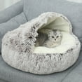 thumbnail image 3 of OAVQHLG3B Cat Beds for Indoor Cats,Cat Cave for Puppy and Kitty,Calming Small Dog Bed for Small Dogs with Cover Cave,Cozy Warming Fluffy Washable Anti-Slip Pet Sleeping Bag, 3 of 4