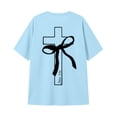 thumbnail image 3 of Hienoo Girls Oversized Short Sleeve T Shirt Casual Crewneck Side Split T-Shirt, Sizes 3-16, 3 of 4