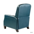 thumbnail image 2 of Genuine Leather Recliner Cigar Chair Modern Retro Armchair Birch Wood Legs Nail Head Trim Bedroom Turquoise, 2 of 10