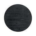 thumbnail image 3 of Modern Contemporary Black Beige 5pc Dining Set Round Table Upholstered Chairs, 3 of 7
