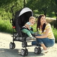thumbnail image 2 of Costway Folding Lightweight Baby Toddler Umbrella Travel Stroller with Storage Basket Black, 2 of 10