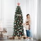 thumbnail image 5 of 6-ft artificial prelit pencil christmas tree - easy to assemble para home party, oficina, y mall holiday decor, 5 of 7