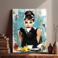 thumbnail image 3 of Audrey Hepburn Breakfast at Tiffany's Iconic Movie Poster Replica, Large Framed Canvas Print, Female Movie Star Art, Vintage Wall Decor, 12x16 Inch, 2D Flat, 1pc, 3 of 8