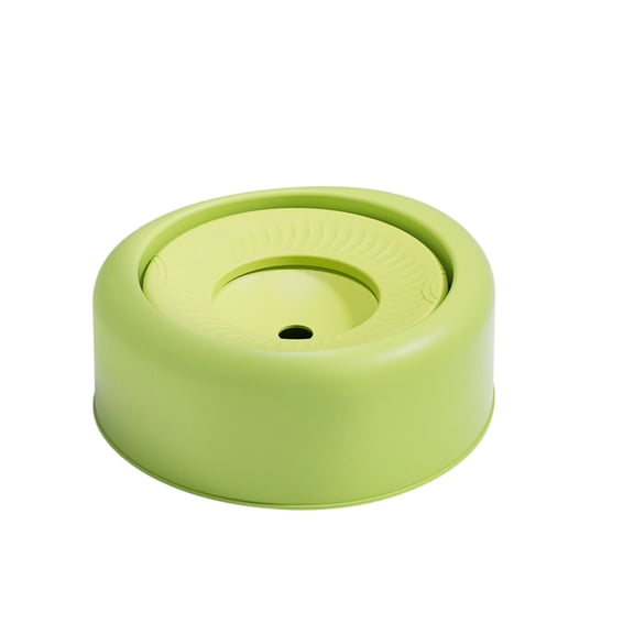 No Spill Dog Water Bowl with Floating Disc, Slow Drinking Pet Feeder for Small Dogs, Spill Proof Portable Water Bowl Keeps Beard and Chin Dry,Green