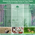 thumbnail image 6 of Costway 7'x 3.5'x 7' Lean-to Greenhouse Portable Wall House with Green PE Cover and Shelf, 6 of 10