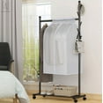thumbnail image 5 of Gustave Large Clear Hanging Garment Bag for Closet Storage Bottom Enclosed Garment Rack Cover Sealed Wardrobe Clothes Cover for Coats, Jackets, Suits, Dresses -24*20*47 Inch, 5 of 8