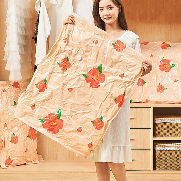 Space Saver Vacuum Storage Bags for Travel Thickened Clothes Storage Compression Bag Vacuum Sealer Bags for Blankets Bedding Clothing Organizer