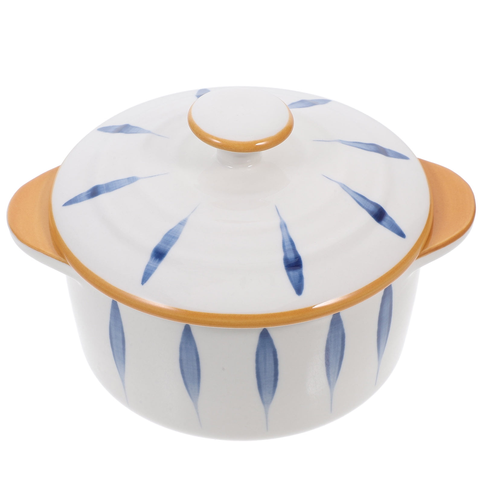 LEORX 1pc Ceramic Bowl Delicate Fruit Bowl Home Salad Bowl Dish Pan for Home Decor
