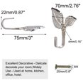 thumbnail image 2 of 6pcs Metal Window Curtain Tieback Hook Drapery Holdbacks Hooks Silver Tone, 2 of 7