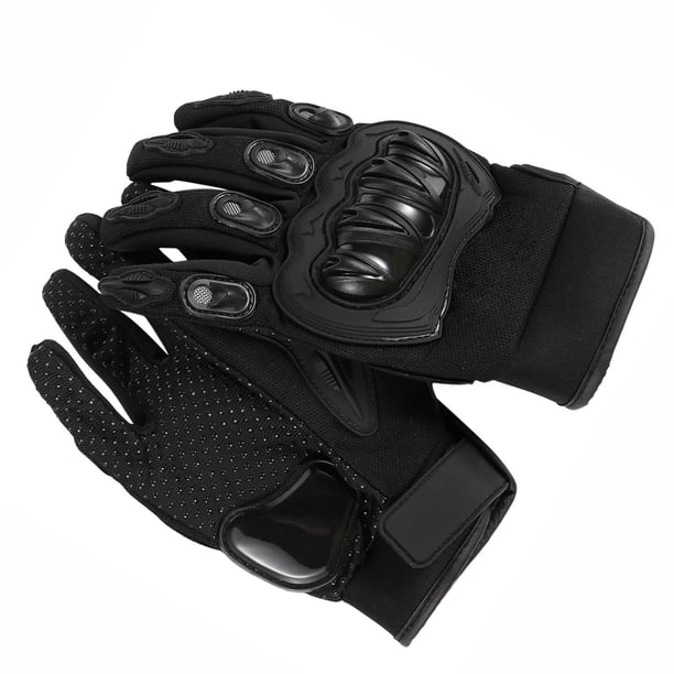 unbranded 1Par Guantes De Ciclismo Negros Full Finger Windproof Para Motocicleta Con Ergonómico Y Antideslizante