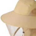 thumbnail image 3 of Fewfanhot Men's & Women's Outdoor Sun Hat with Removable MosquitoNet Face Cover, Mesh Panel Wide Brim UPF Protection for Hiking, Camping, and Bug-Prone Areas, 3 of 6