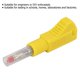 thumbnail image 4 of 10PCS Telescopic Banana Plugs 4mm CAT II 600V 32A PE Sheath for Industrial Security 3C Digital EquipmentYellow, 4 of 5