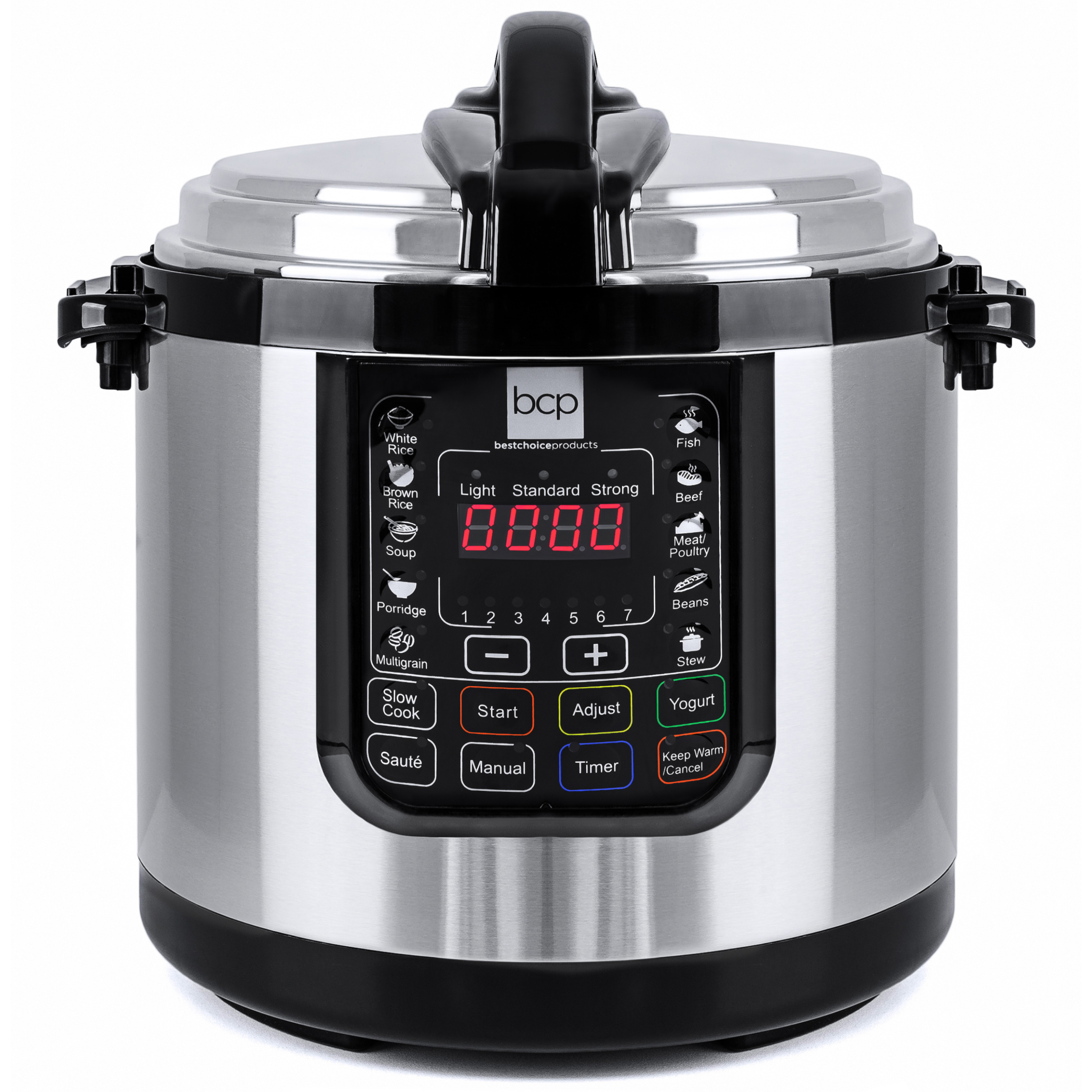 Best Choice Products 6L 1000W Multi functional Stainless Steel Non-Stick Electric Pressure Cooker w/ LED Display Screen, 10 Settings, 3 Modes, Silver Best Choice Products 6L 1000W Multi functional Stainless Steel Non-Stick Electric Pressure Cooker w/ LED Display Screen, 10 Settings, 3 Modes, Silver
