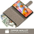 thumbnail image 5 of Asuwish Compatible with Samsung Galaxy A11/M11 Wallet Phone Case and Tempered Glass Screen Protector Flower Faux Leather Flip Credit Card Holder Stand Zipper Cell Cover for A 11 11A Women Grey, 5 of 8